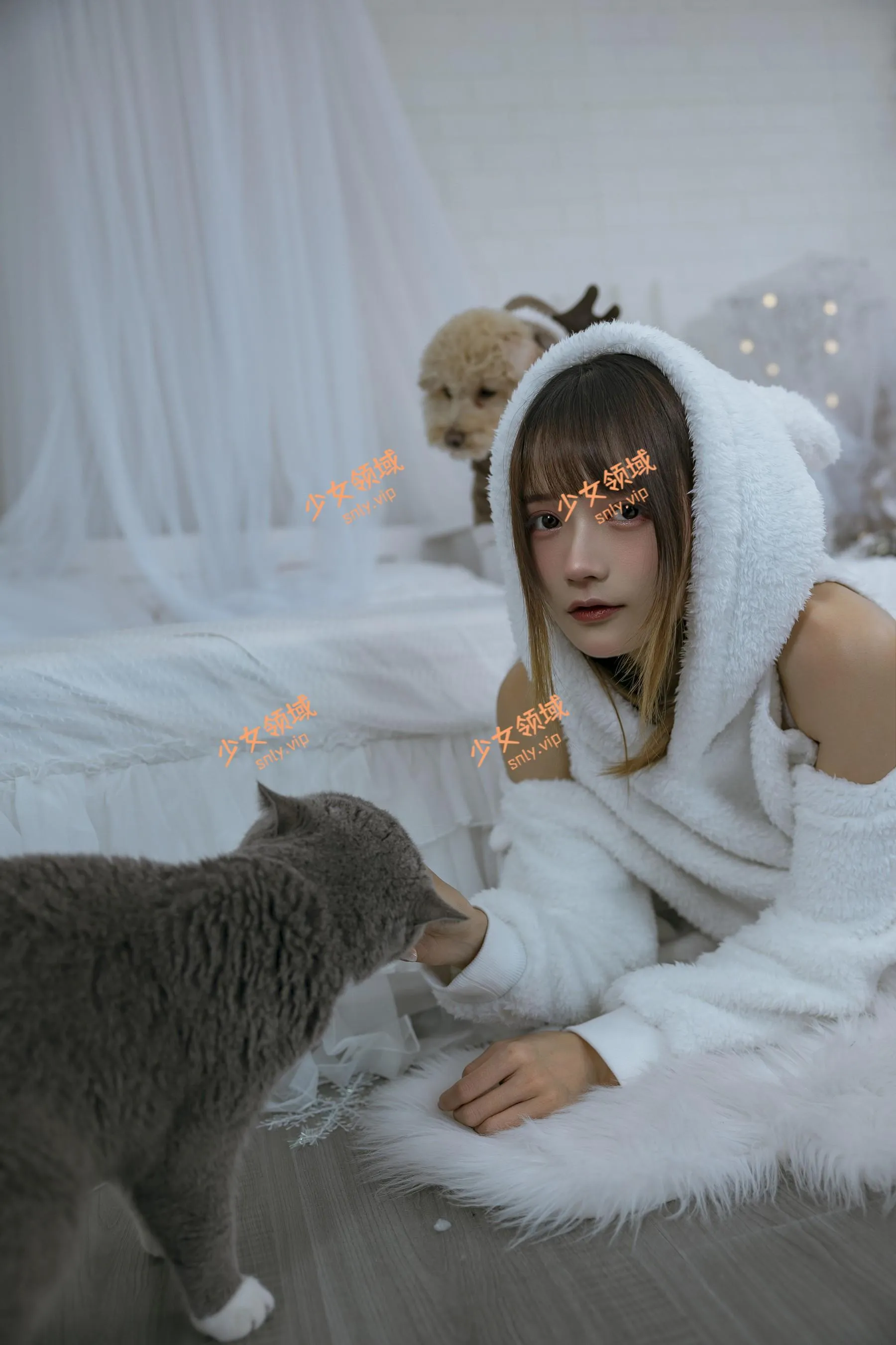 兔子Zzz不吃胡萝卜 – NO.112 温馨少女与宠物们 [24P]插图3